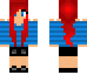 cute red and blue girl