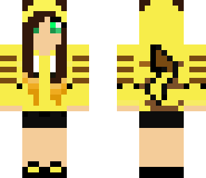 pikachu girl green eyes