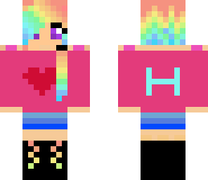 rainbow ponytail