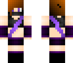 purple and black ninja girl -kid