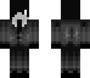black and white suit