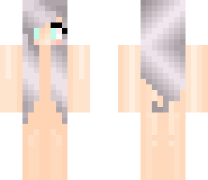 wip and cute girl with white platnum hair