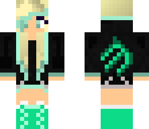 mint green monster girl