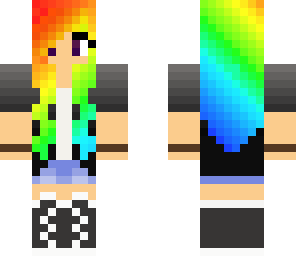 rainbow haired girl