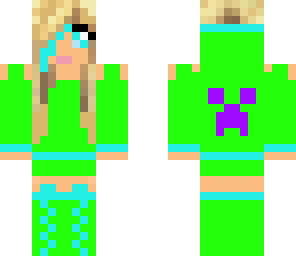 creeper girl green 