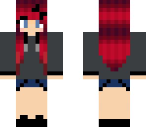 red hair girl hoodie