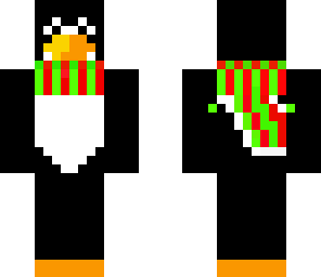 penguin with a scarf