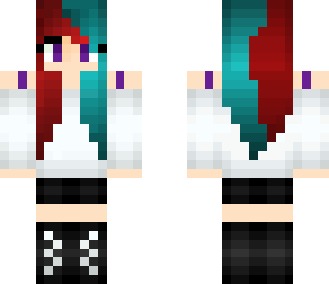 girl with blue and red hair