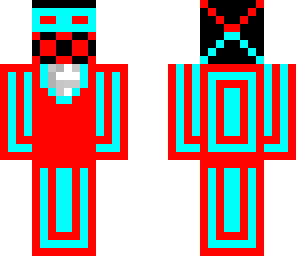 neon blue red dude