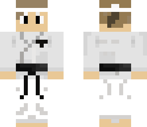 karate girl with ponytail