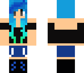 blue haired girl