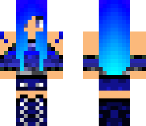 cute fading blue girl
