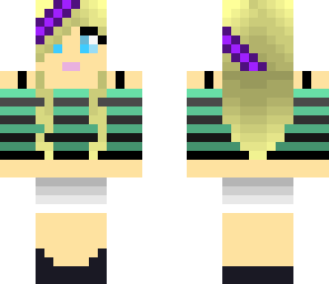 aqua stripe girl