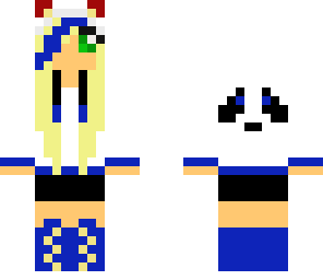 blue panda girl