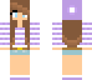 purple winter girl