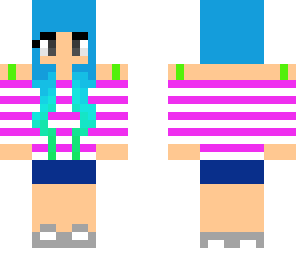 blue haired girl