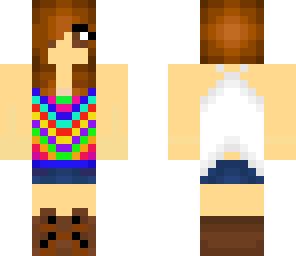 rainbow brunette