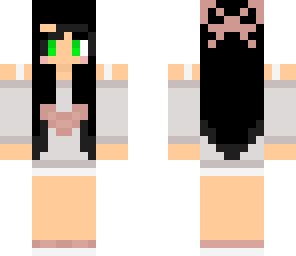black haired fleecy heart skin