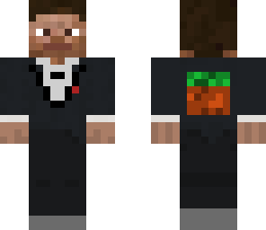 steve in tux with grass block