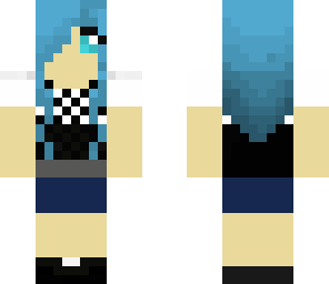 blue girl with bow