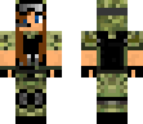 army girl brunnette