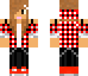 red plaid girl