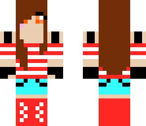 red stripe girl