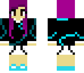 purple and teal