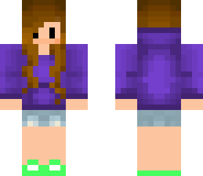 purple edited girl