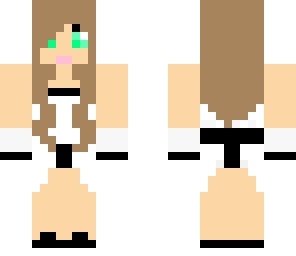 white and black dress