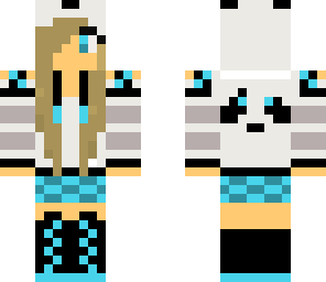 girl panda blue