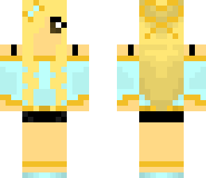 gold and blue girl