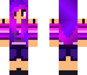 edited purple hair girl