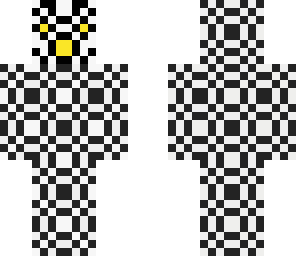 black and white enderman