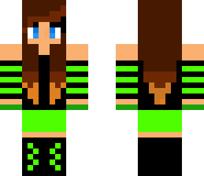 green ombre gamer girl