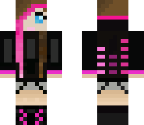 pink hair goth like girl