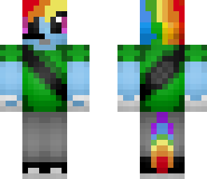 rainbow dash scout in green now shaded