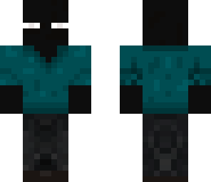 Enderman survivor Herobrine with headphones | Minecraft Skin