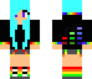 rainbow dj girl