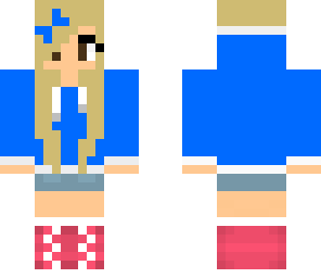 blue hoodie girl