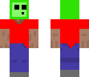 cool steve with slime head