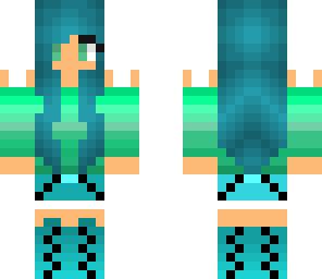 blue and teal girl