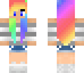 rainbow haired girl