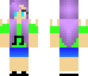 cute purple haired dj girl