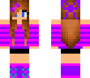 purple and pink dj girl
