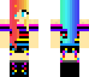 weird rainbow girl