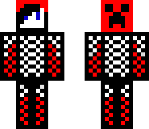 black  white and red