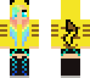 rainbow pikachu girl