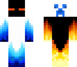 mixed fire enderman and ice creeper