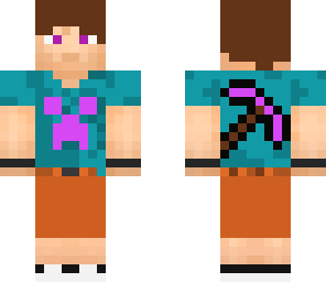 pink creeper pickaxe man